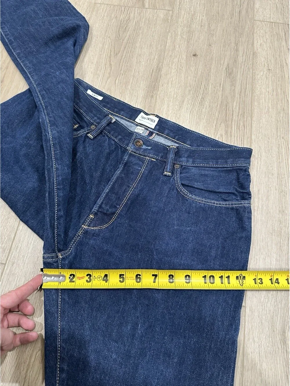 Todd Snyder Selvedge Jeans 32x29 Blue Slim Raw Denim 12.5 Oz Cotton
